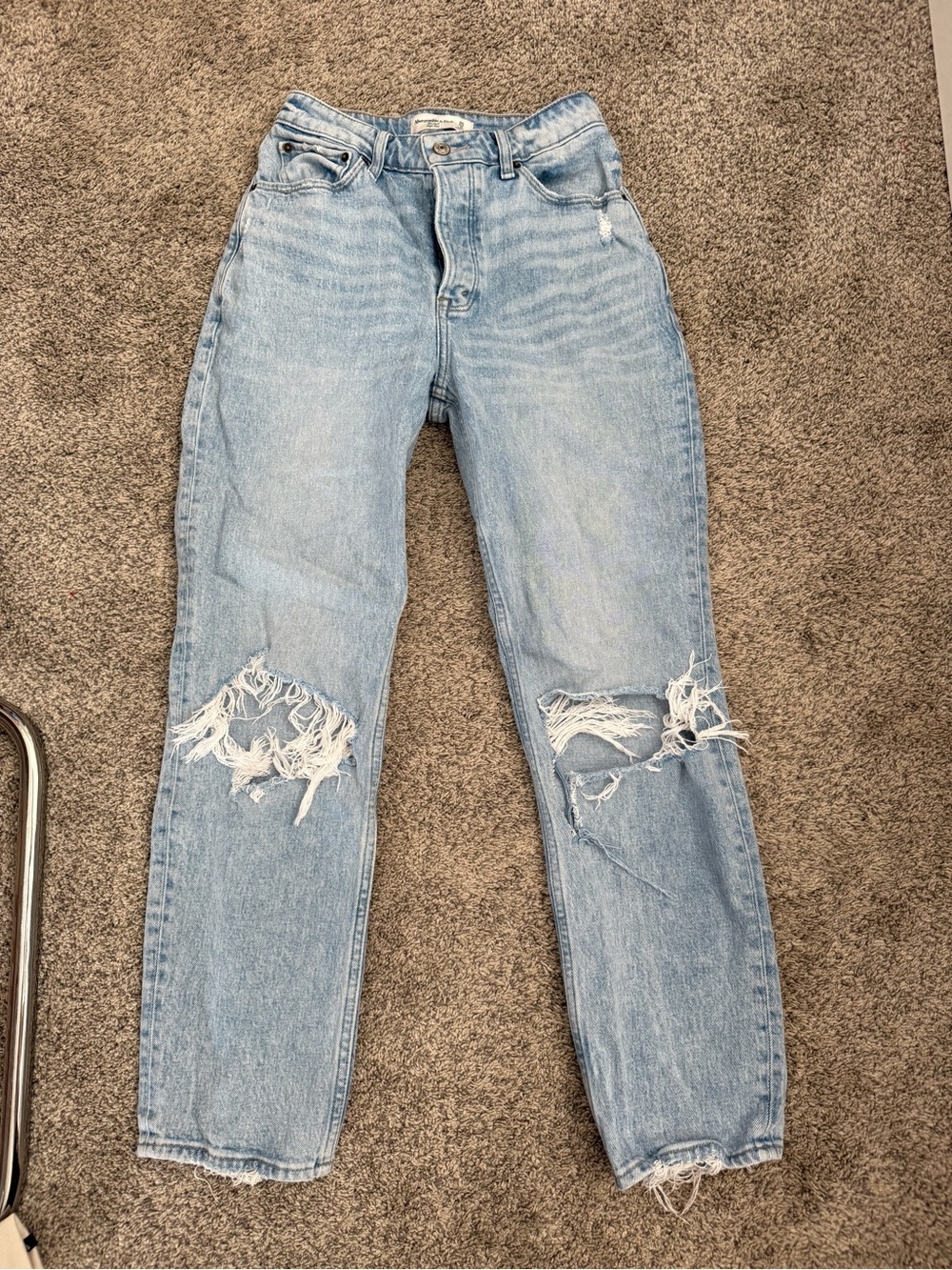 Abercrombie dad high rise jeans size 25 curve love